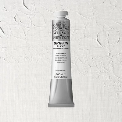 Winsor&amp;Newton Griffin alkyd olajfesték, 200 ml - titanium white