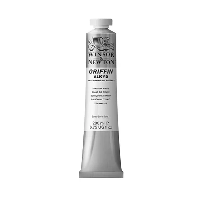Winsor&amp;Newton Griffin alkyd olajfesték, 200 ml - titanium white