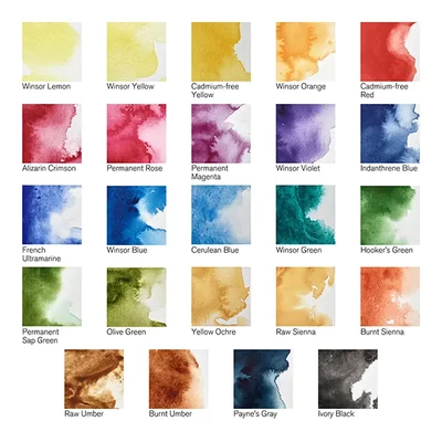 Winsor&amp;Newton Professional akvarellfesték készlet, szilkés - 24x1/2, Complete Travel Tin