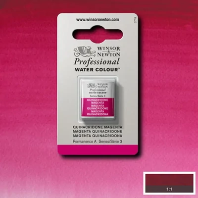 Winsor&amp;Newton Professional akvarellfesték, 1/2 szilkés - 545, quinacridone magenta