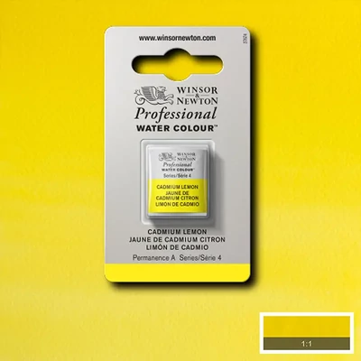 Winsor&amp;Newton Professional akvarellfesték, 1/2 szilkés - 086, cadmium lemon