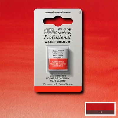 Winsor&amp;Newton Professional akvarellfesték, 1/2 szilkés - 094, cadmium red
