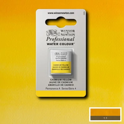 Winsor&amp;Newton Professional akvarellfesték, 1/2 szilkés - 108, cadmium yellow