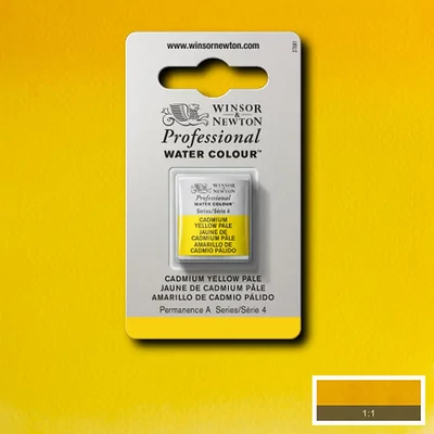 Winsor&amp;Newton Professional akvarellfesték, 1/2 szilkés - 118, cadmium yellow pale