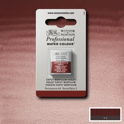 Winsor&amp;Newton Professional akvarellfesték, 1/2 szilkés - 125, caput mortuum violet