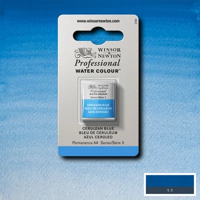 Winsor&amp;Newton Professional akvarellfesték, 1/2 szilkés - 137, cerulean blue