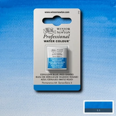 Winsor&amp;Newton Professional akvarellfesték, 1/2 szilkés - 140, cerulean blue (red shade)