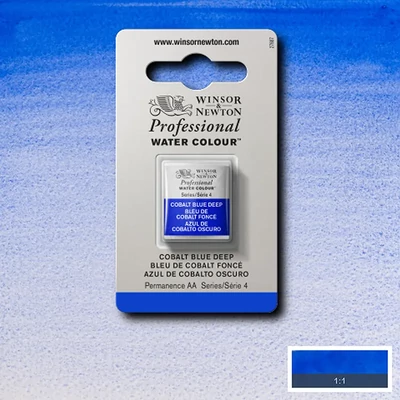 Winsor&amp;Newton Professional akvarellfesték, 1/2 szilkés - 180, cobalt blue deep
