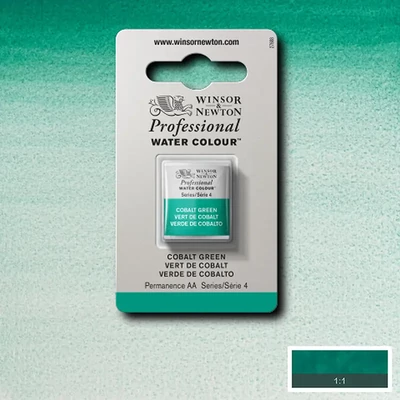 Winsor&amp;Newton Professional akvarellfesték, 1/2 szilkés - 184, cobalt green
