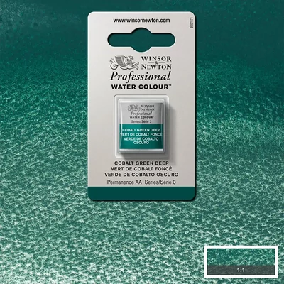 Winsor&amp;Newton Professional akvarellfesték, 1/2 szilkés - 185, cobalt green deep