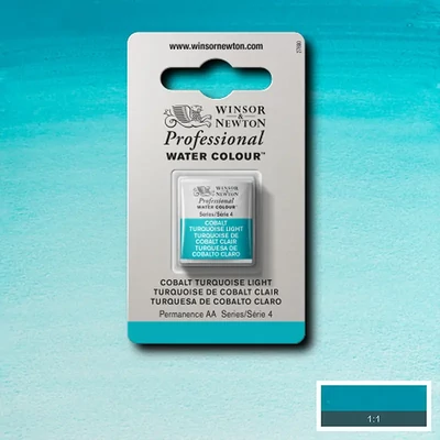 Winsor&amp;Newton Professional akvarellfesték, 1/2 szilkés - 191, cobalt turquoise light