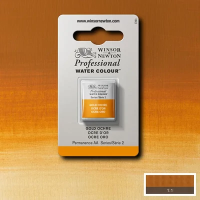 Winsor&amp;Newton Professional akvarellfesték, 1/2 szilkés - 285, gold ochre