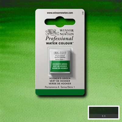 Winsor&amp;Newton Professional akvarellfesték, 1/2 szilkés - 311, Hooker's green