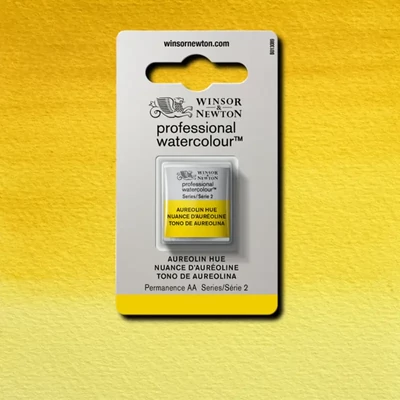 Winsor&amp;Newton Professional akvarellfesték, 1/2 szilkés - 417, aureolin hue
