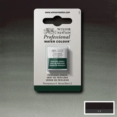 Winsor&amp;Newton Professional akvarellfesték, 1/2 szilkés - 460, perylene green
