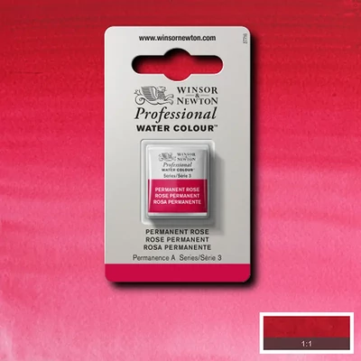 Winsor&amp;Newton Professional akvarellfesték, 1/2 szilkés - 502, permanent rose