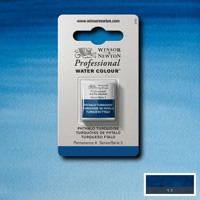 Winsor&amp;Newton Professional akvarellfesték, 1/2 szilkés - 526, phthalo turquoise