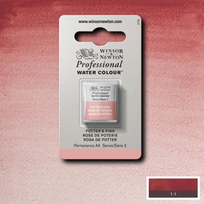 Winsor&amp;Newton Professional akvarellfesték, 1/2 szilkés - 537, potter's pink