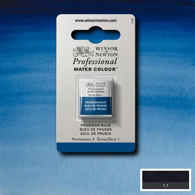 Winsor&amp;Newton Professional akvarellfesték, 1/2 szilkés - 538, Prussian blue