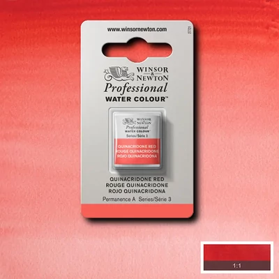 Winsor&amp;Newton Professional akvarellfesték, 1/2 szilkés - 548, quinacridone red