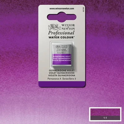 Winsor&amp;Newton Professional akvarellfesték, 1/2 szilkés - 550, quinacridone violet