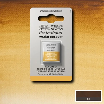 Winsor&amp;Newton Professional akvarellfesték, 1/2 szilkés - 554, raw umber