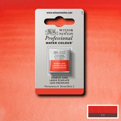Winsor&amp;Newton Professional akvarellfesték, 1/2 szilkés - 603, scarlet lake