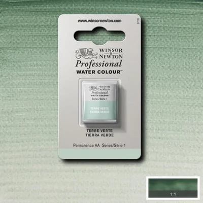 Winsor&amp;Newton Professional akvarellfesték, 1/2 szilkés - 637, terre verte