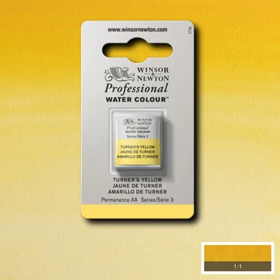 Winsor&amp;Newton Professional akvarellfesték, 1/2 szilkés - 649, Turner's yellow