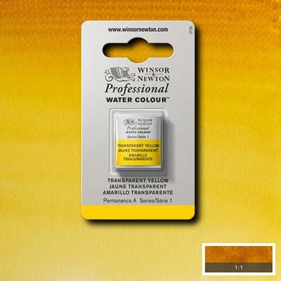 Winsor&amp;Newton Professional akvarellfesték, 1/2 szilkés - 653, transparent yellow