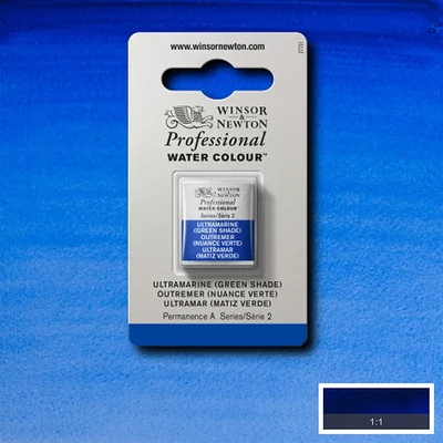Winsor&amp;Newton Professional akvarellfesték, 1/2 szilkés - 667, ultramarine (green shade)