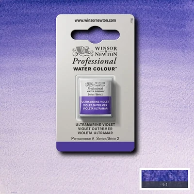 Winsor&amp;Newton Professional akvarellfesték, 1/2 szilkés - 672, ultra violet