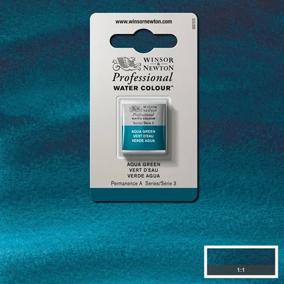 Winsor&amp;Newton Professional akvarellfesték, 1/2 szilkés - 697, aqua green
