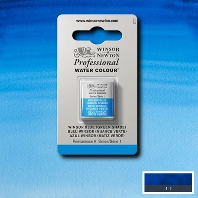 Winsor&amp;Newton Professional akvarellfesték, 1/2 szilkés - 707, Winsor blue (green shade)