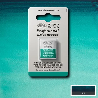 Winsor&amp;Newton Professional akvarellfesték, 1/2 szilkés - 719, Winsor green (blue shade)