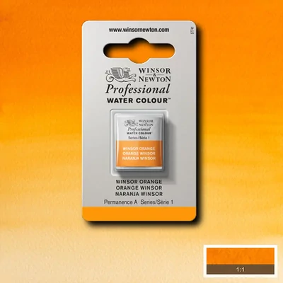 Winsor&amp;Newton Professional akvarellfesték, 1/2 szilkés - 724, Winsor orange