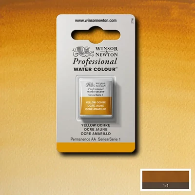 Winsor&amp;Newton Professional akvarellfesték, 1/2 szilkés - 744, yellow ochre