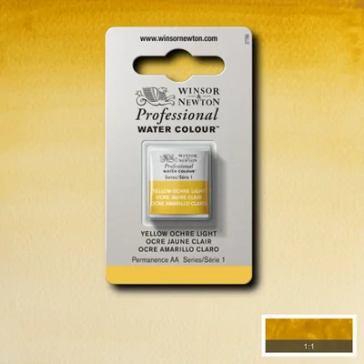 Winsor&amp;Newton Professional akvarellfesték, 1/2 szilkés - 745, yellow ochre light