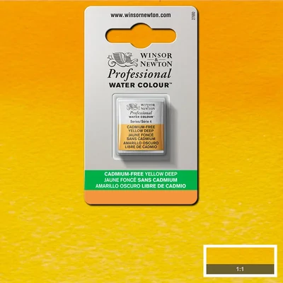 Winsor&amp;Newton Professional akvarellfesték, 1/2 szilkés - 891, cadmium free yellow deep