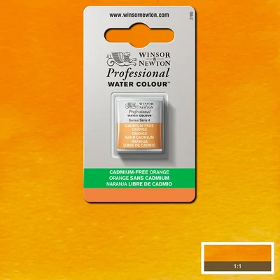 Winsor&amp;Newton Professional akvarellfesték, 1/2 szilkés - 899, cadmium free orange