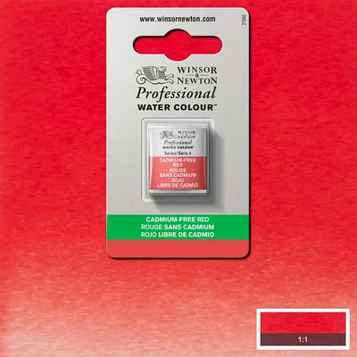 Winsor&amp;Newton Professional akvarellfesték, 1/2 szilkés - 901, cadmium free red