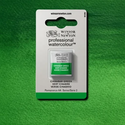 Winsor&amp;Newton Professional akvarellfesték, 1/2 szilkés - 420, cinnabar green