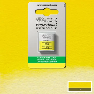 Winsor&amp;Newton Professional akvarellfesték, 1/2 szilkés - 898, cadmium free lemon