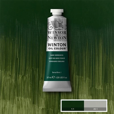 Winsor&amp;Newton Winton olajfesték, 37 ml - 405, dark verdigris
