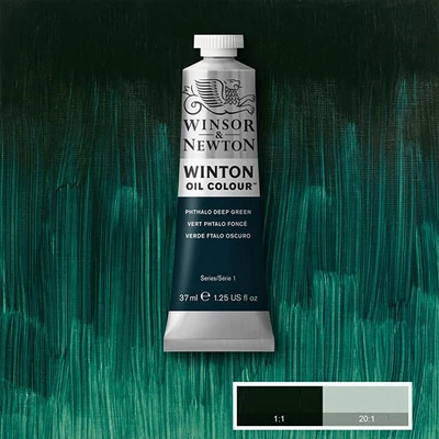 Winsor&amp;amp;Newton Winton olajfesték, 37 ml - 048, phthalo deep green