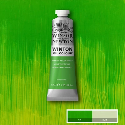 Winsor&amp;Newton Winton olajfesték, 37 ml - 403, phthalo yellow green