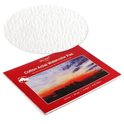 Artist watercolor akvarelltömb, 100% pamut, 300 g, 16 lap, félérdes - A3