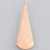 Tűzzománc vörösréz alap - háromszög, kerekített, 42x16 mm