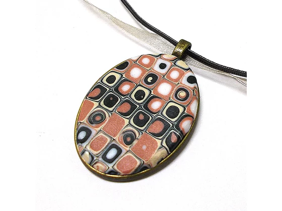 Fimo medál millefiori technikával