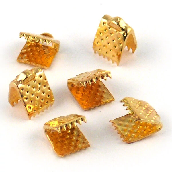 Szalagvégzáró - aranyszínű, 6 mm
